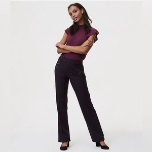 ANN‎ TAYLOR LOFT Forever Navy Sailor Stripe Trousers Pants Julie Fit Size 6